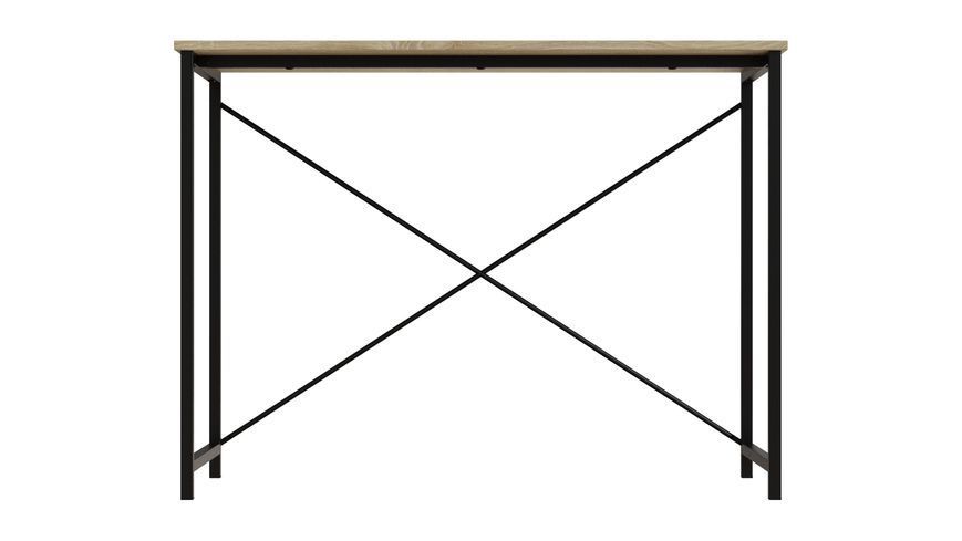 Стол письменный Line Лайт Ferrum-decor 750x1000x500 Черный металл ДСП Дуб Сонома 16 мм (LINE104)