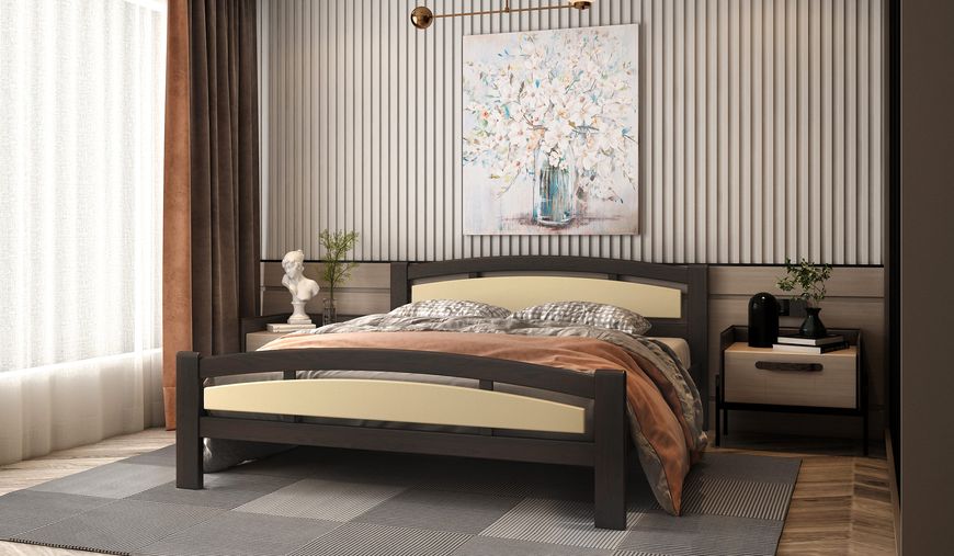 Ліжко Stemma Джерсі 180х200, з шухлядами, колір Горіх темний