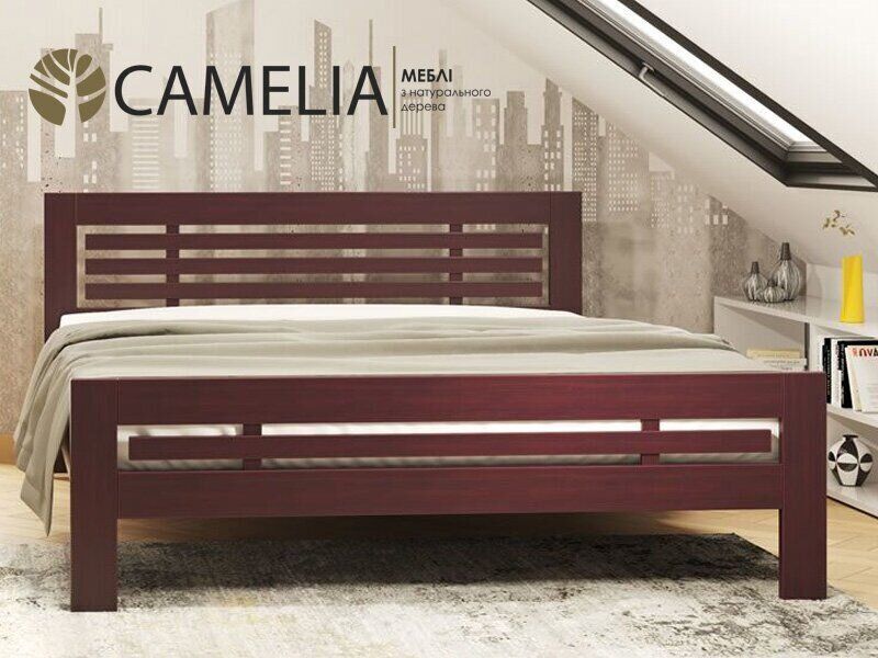 Кровать односпальная Camelia Фрезия 90х190 см дуб цвет: Орех светлый (лак)