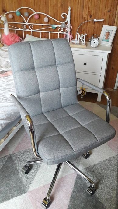 Кресло поворотное Q-022 серая ткань