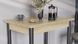 Обеденный стол-трансформер раскладной Берта Ferrum-decor 750x1200x900 Черный металл ДСП Дуб Сонома 16 мм (BERT04)