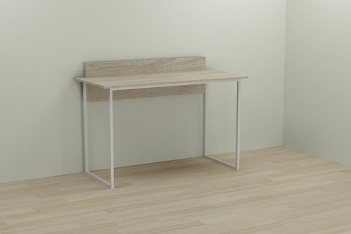 Комп'ютерний стіл Ferrum-decor Скай 75x120x60 білий ДСП Дуб Сонома 16мм