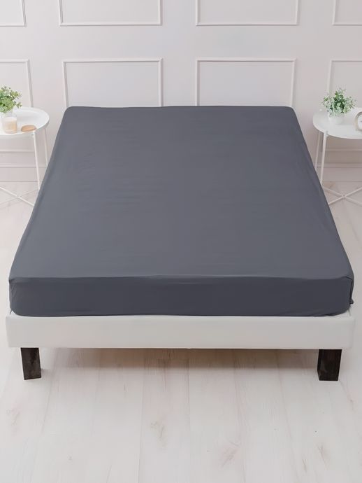 Простынь на резинке Good-Dream microfiber Grey 180х200 см