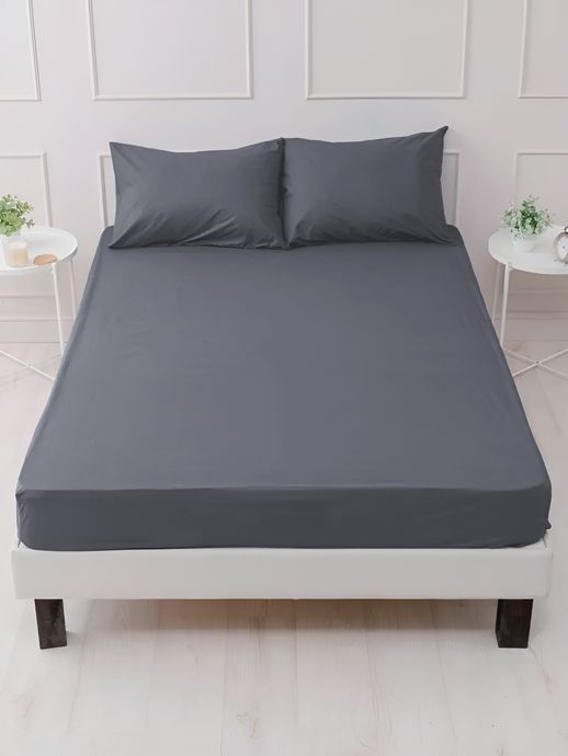 Простынь на резинке Good-Dream microfiber Grey 200х200 см