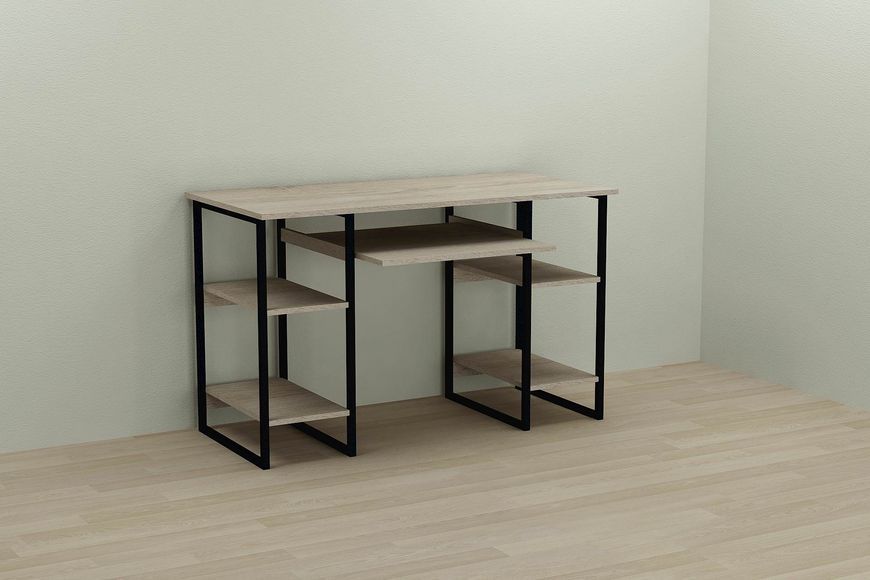 Комп'ютерний стіл Ferrum-decor Тім 75x120x70 чорний ДСП Дуб Сонома 16мм